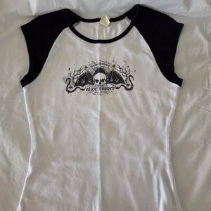 Alice Cooper Black and White Concert Tee